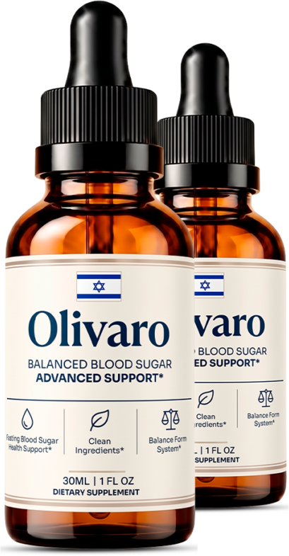 Two Olivaro balanced blood sugar dropper bottles